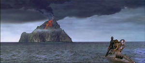 Unwritten movie law dictates, "Every pulp adventure must end with a volcanic erruption."